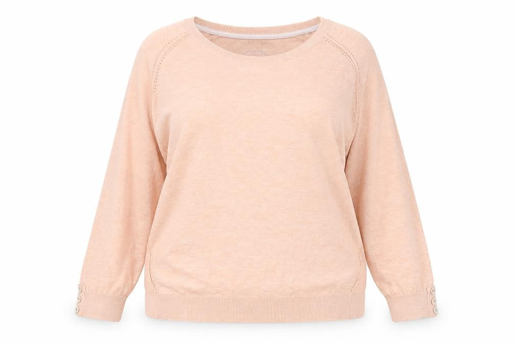 Marks & Spencer Womens Pink Round Neck  Cotton Pullover Jumper Size 14