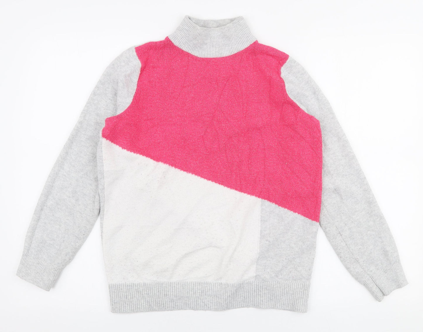 Preworn Womens Multicoloured High Neck  Polyester Pullover Jumper Size 12