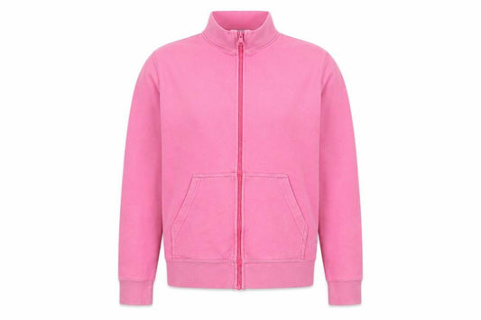 Air Womens Pink  Cotton Full Zip Sweatshirt Size 12  Zip
