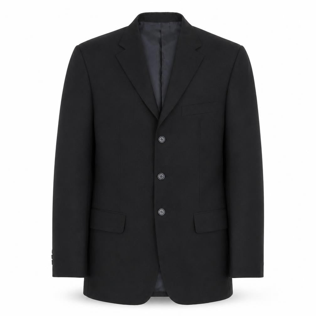 F&F Mens Black  Polyester Jacket Suit Jacket Size 42