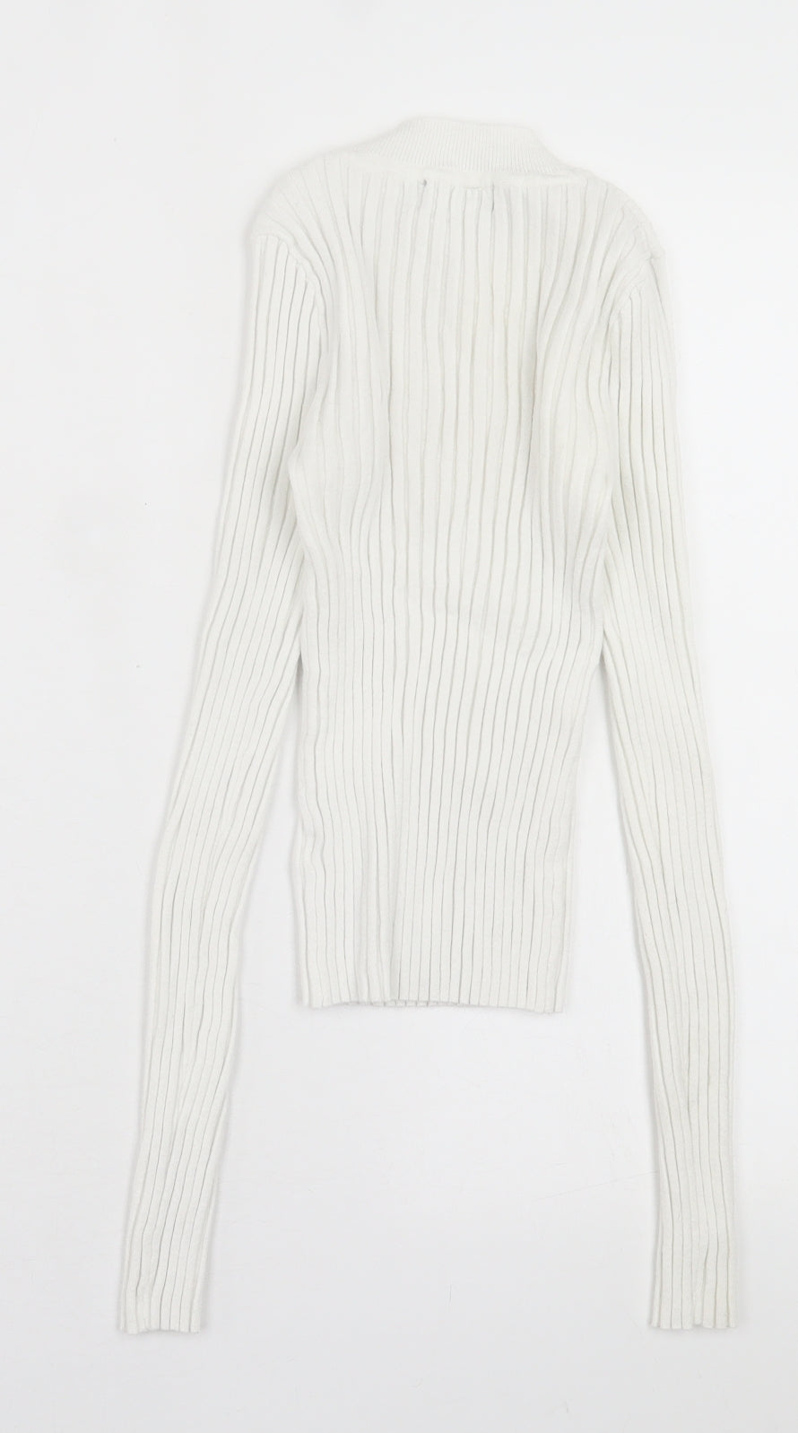 ASOS Womens White Crew Neck  Polyester Pullover Jumper Size 6
