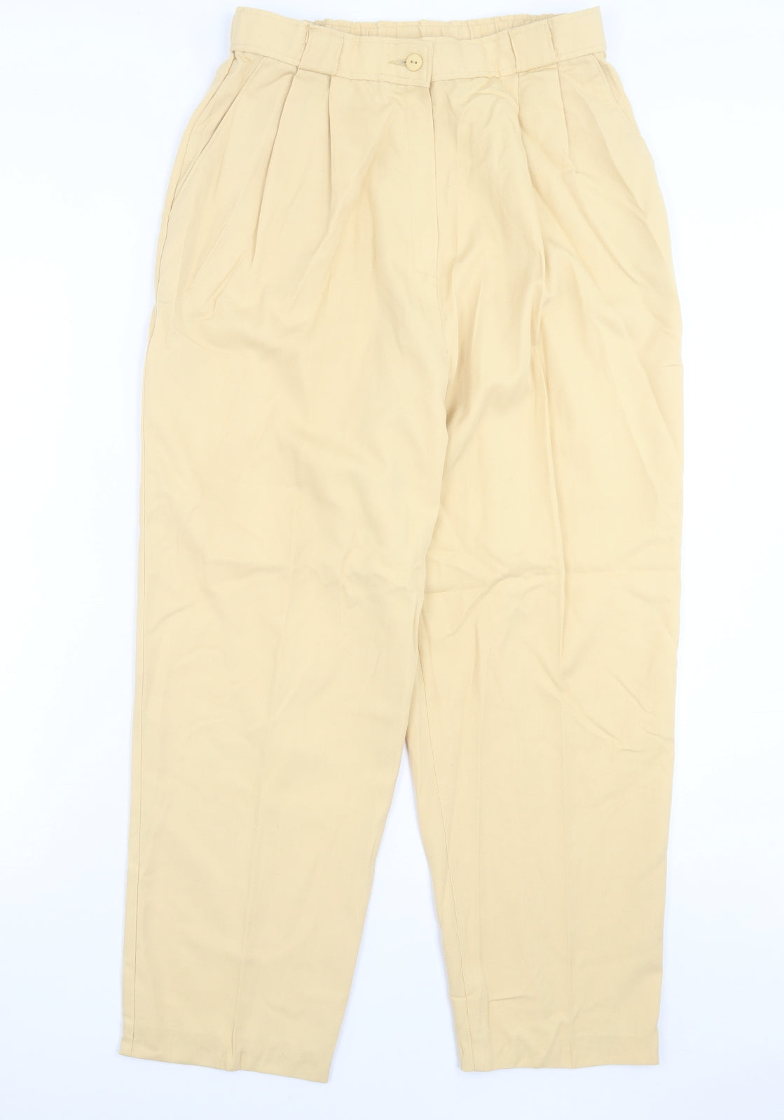 Sensations Womens Yellow  Polyester Trousers  Size 14 L26 in Regular Button
