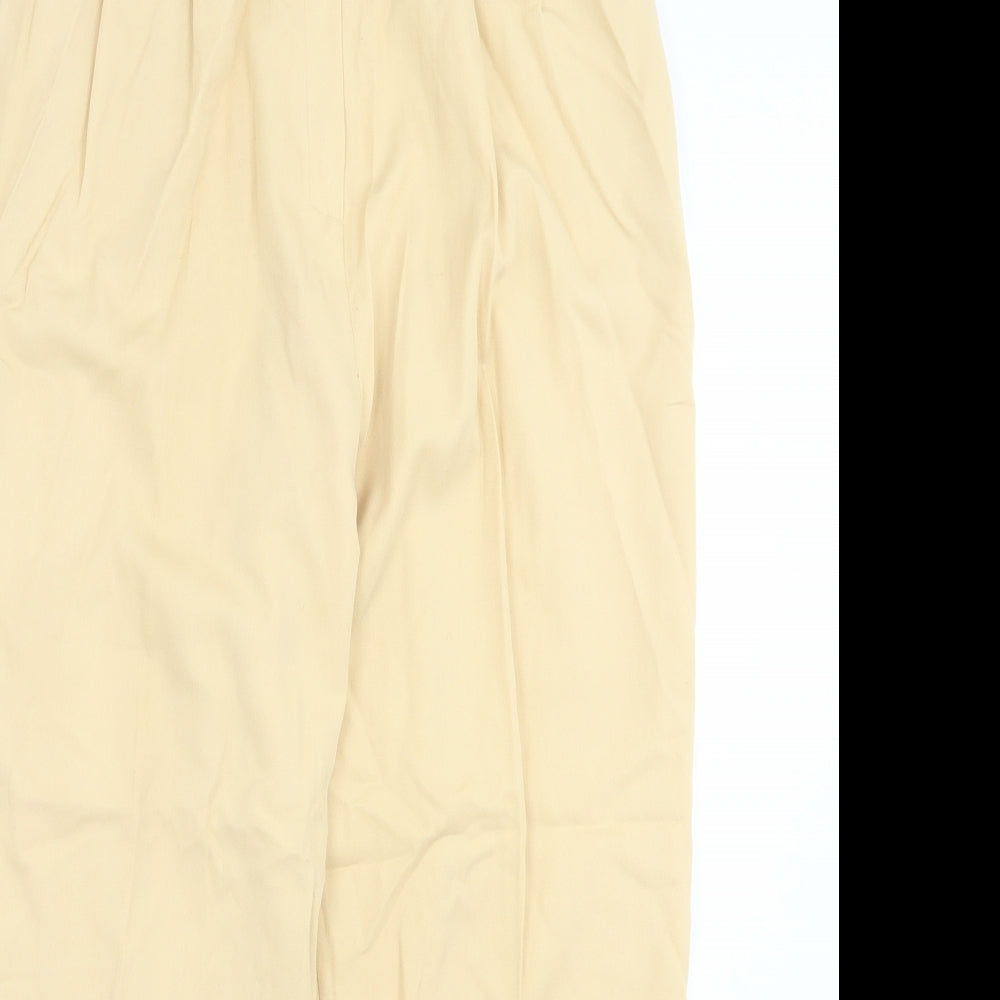 Sensations Womens Yellow  Polyester Trousers  Size 14 L26 in Regular Button