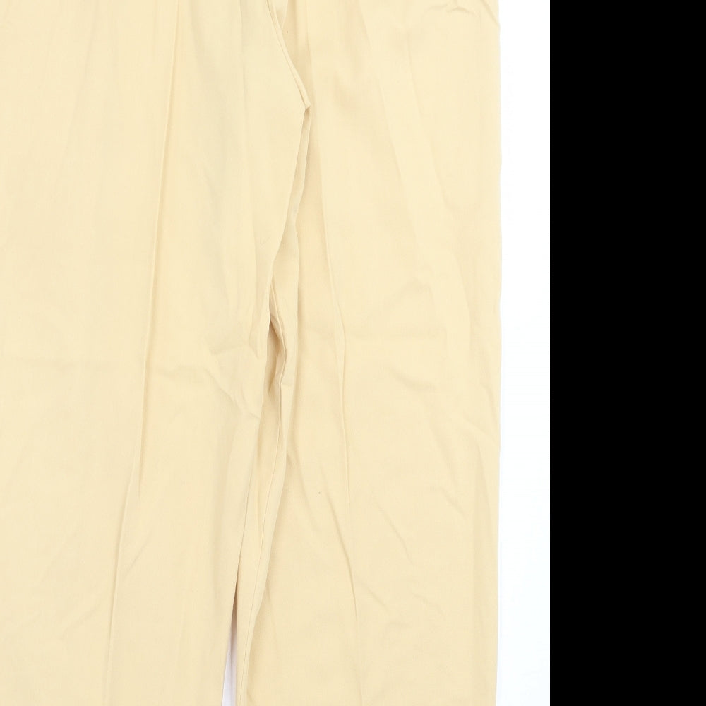 Sensations Womens Yellow  Polyester Trousers  Size 14 L26 in Regular Button