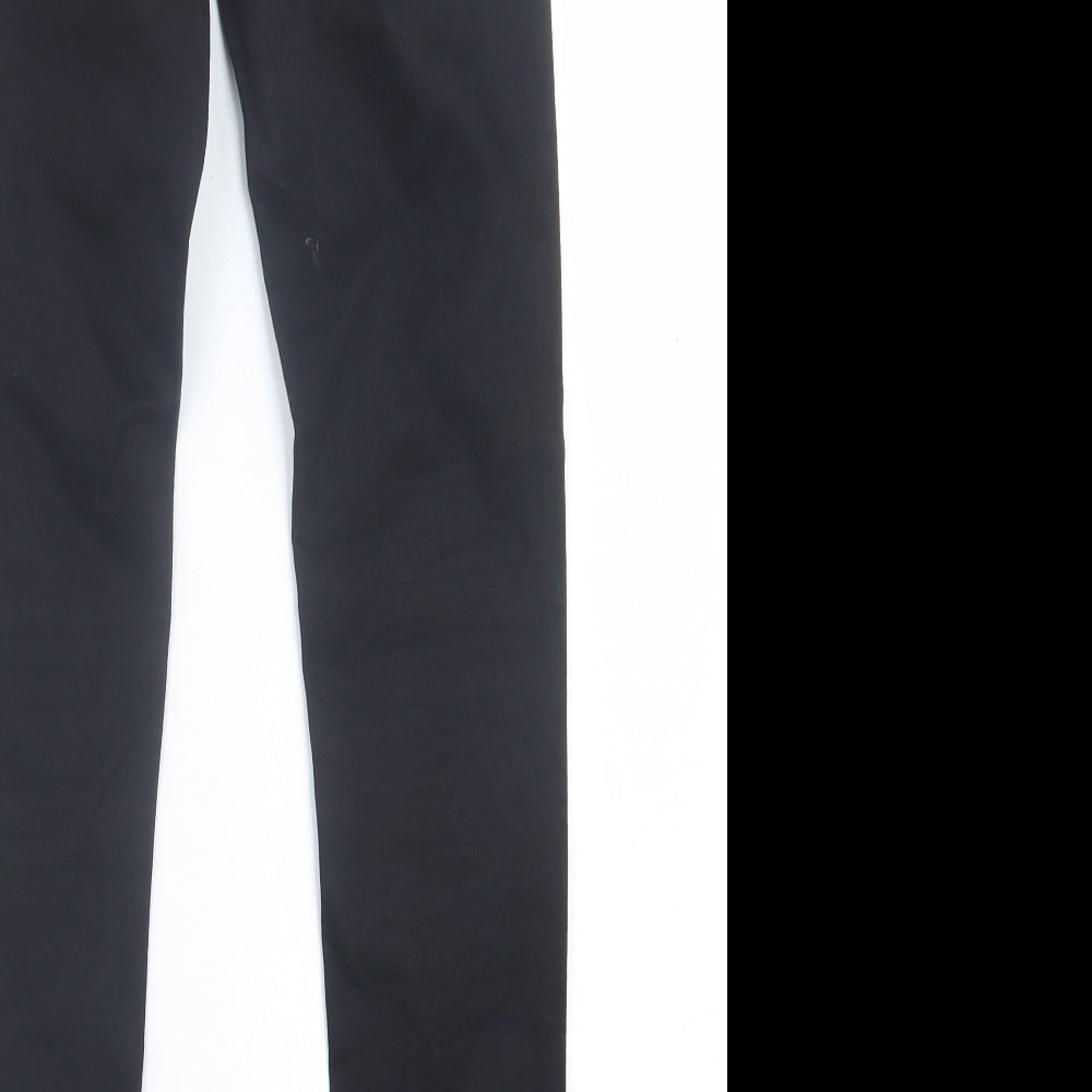 Denim & Co. Womens Black  Cotton Skinny Jeans Size 6 L29 in Regular Button