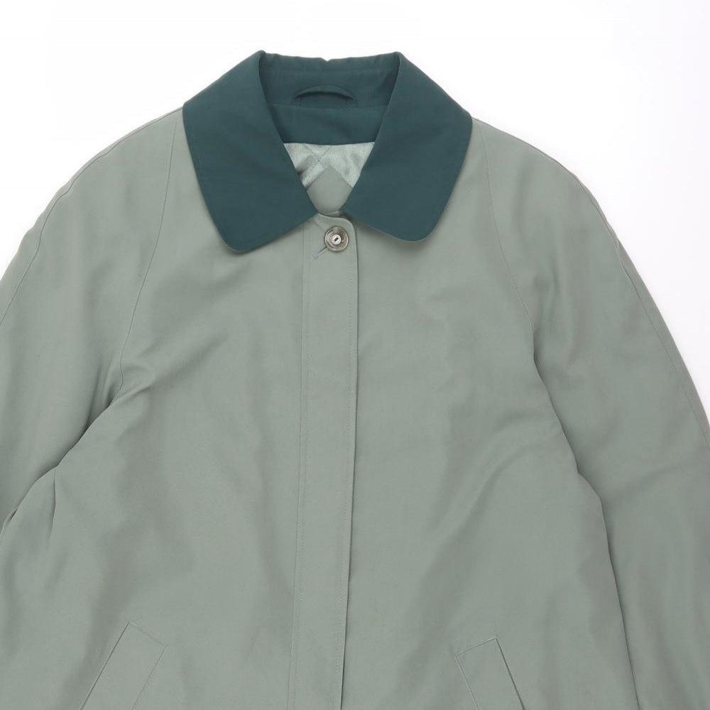 EWM Womens Green   Overcoat Coat Size 16  Button