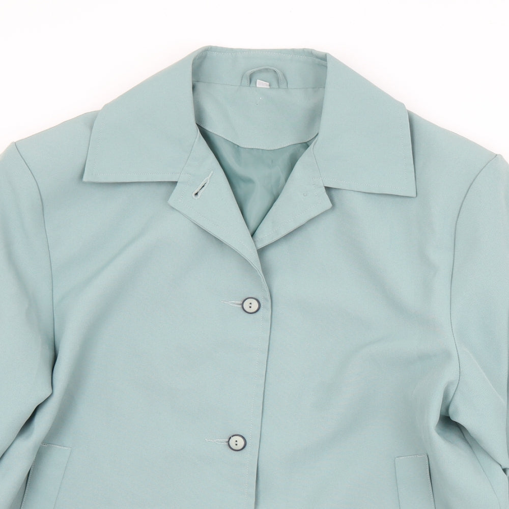 Preworn Womens Green   Overcoat Coat Size 16  Button