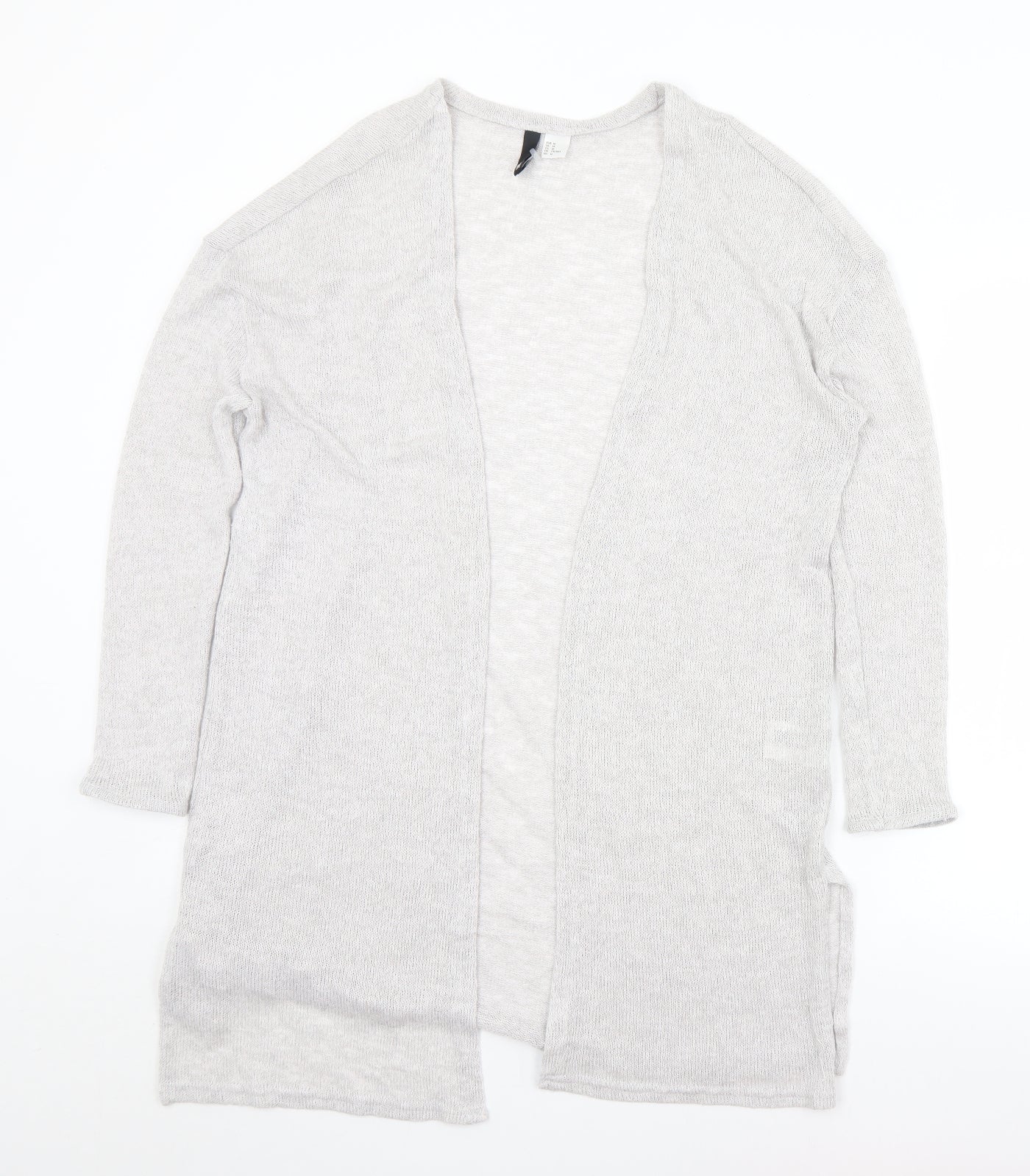 Divided Womens Grey Collared  Viscose Cardigan Jumper Size M