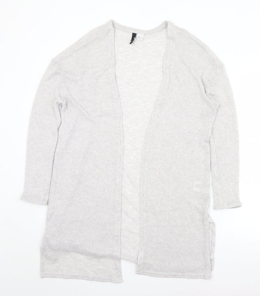 Divided Womens Grey Collared  Viscose Cardigan Jumper Size M