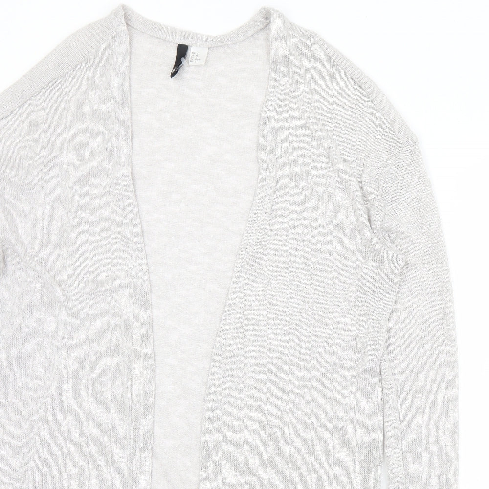 Divided Womens Grey Collared  Viscose Cardigan Jumper Size M