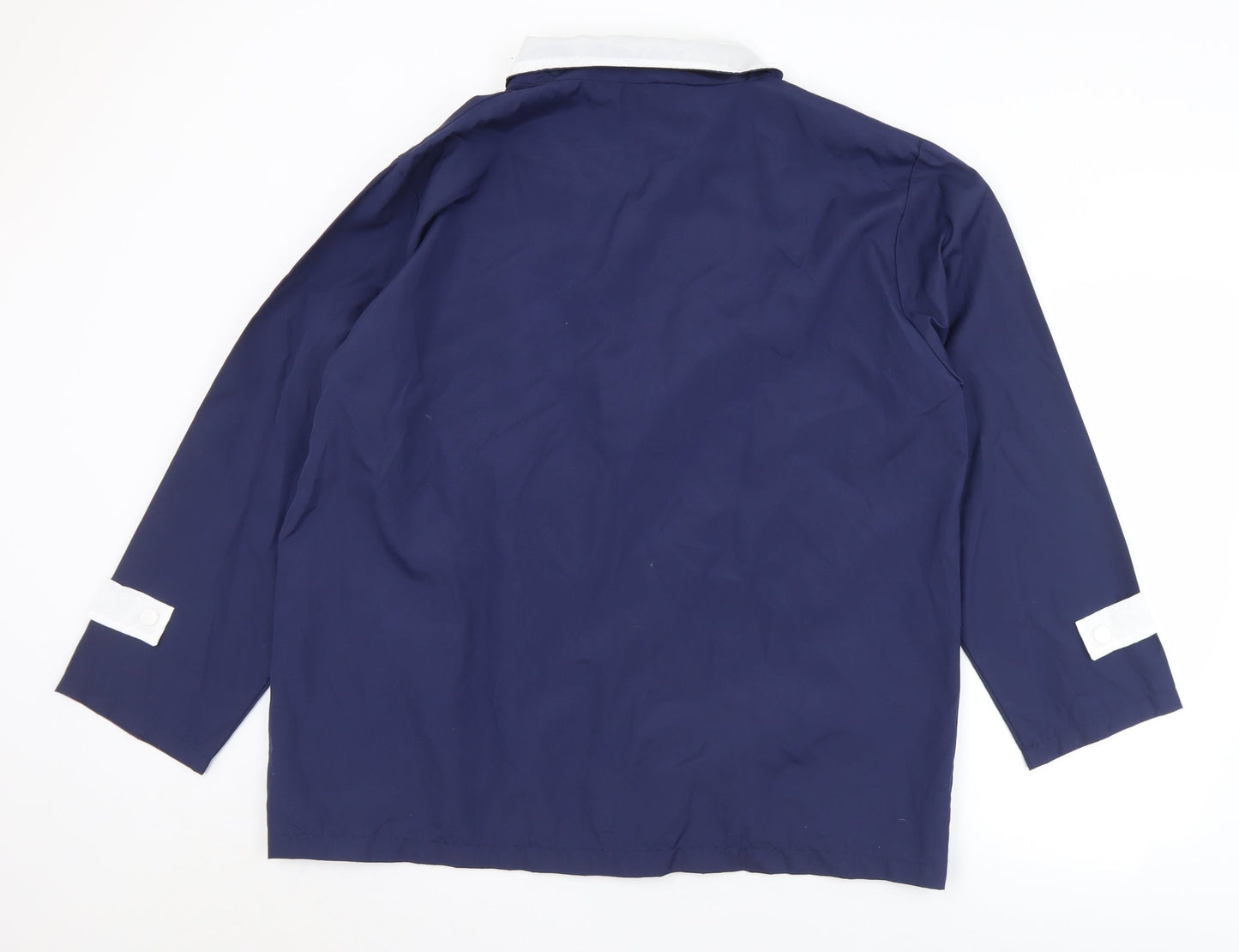 Anne De Lancay Womens Blue   Windbreaker Coat Size 18  Zip - 18/20