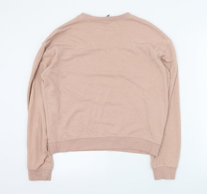 H&M Womens Pink  Cotton Pullover Sweatshirt Size S  Pullover