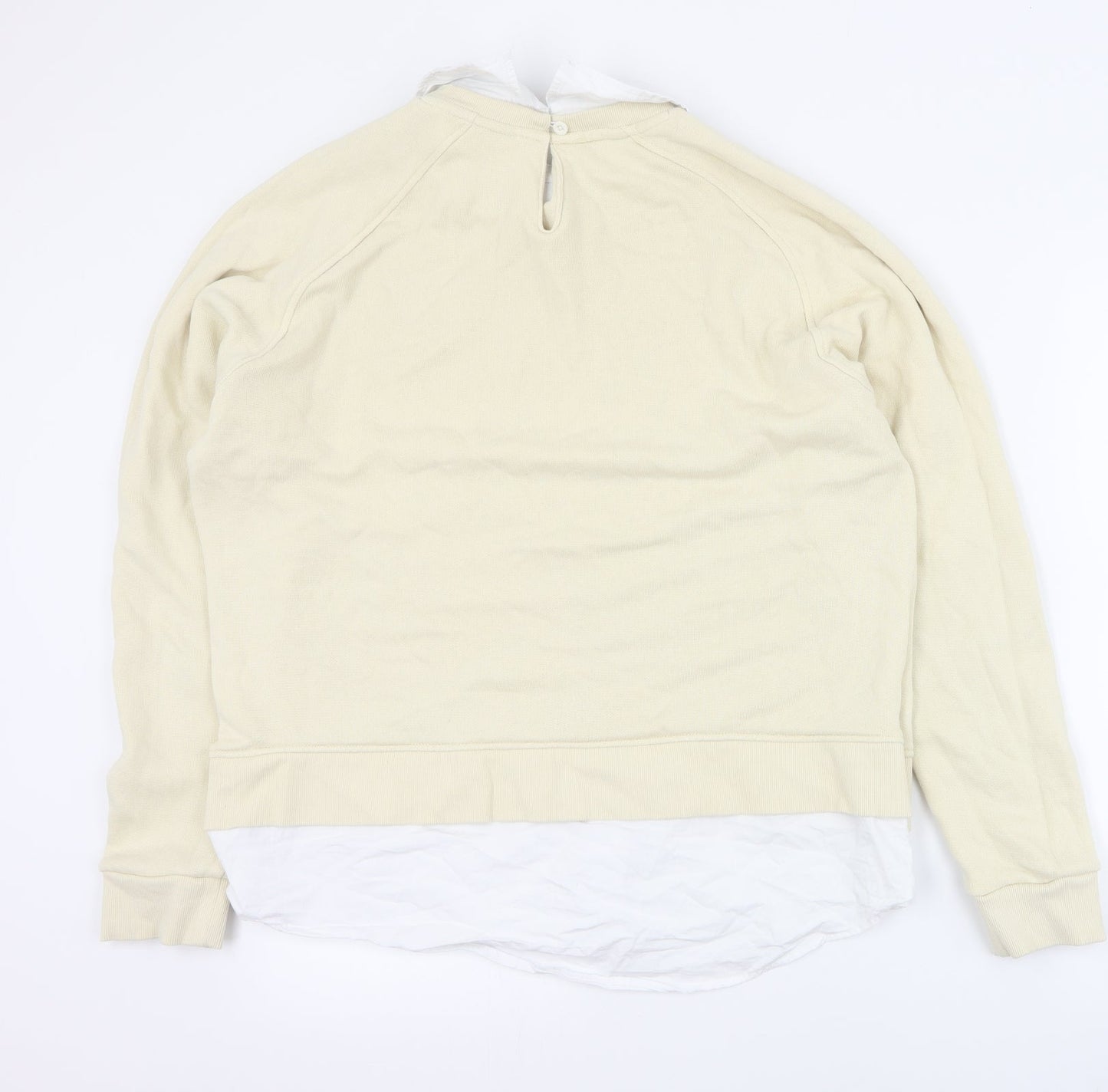NEXT Womens Beige  Cotton Pullover Sweatshirt Size L  Pullover