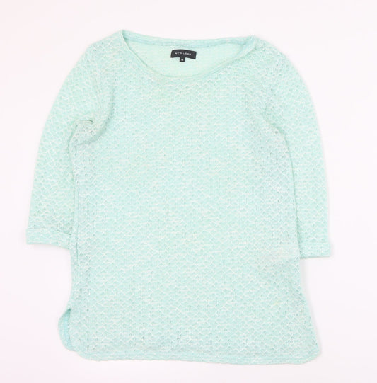 New Look Womens Green Round Neck  Polyester Pullover Jumper Size 10