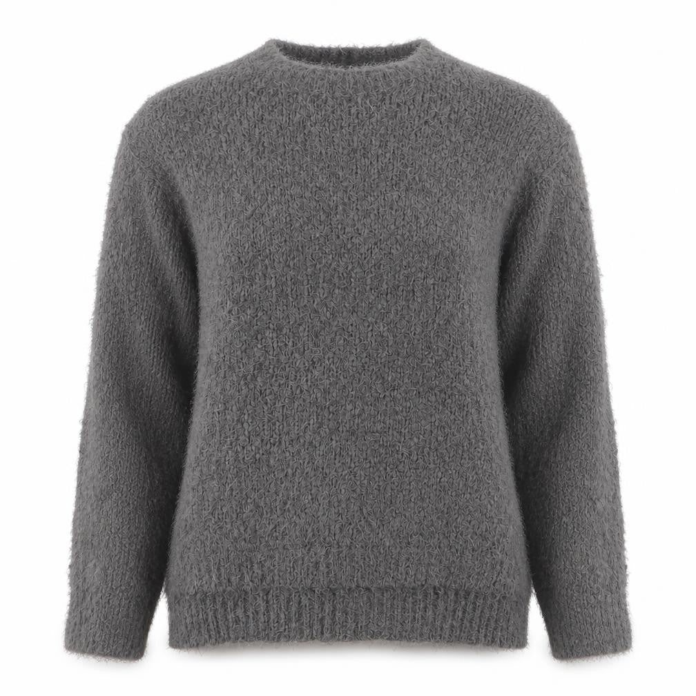 Amara Raya Womens Grey Round Neck  Polyester Pullover Jumper Size S