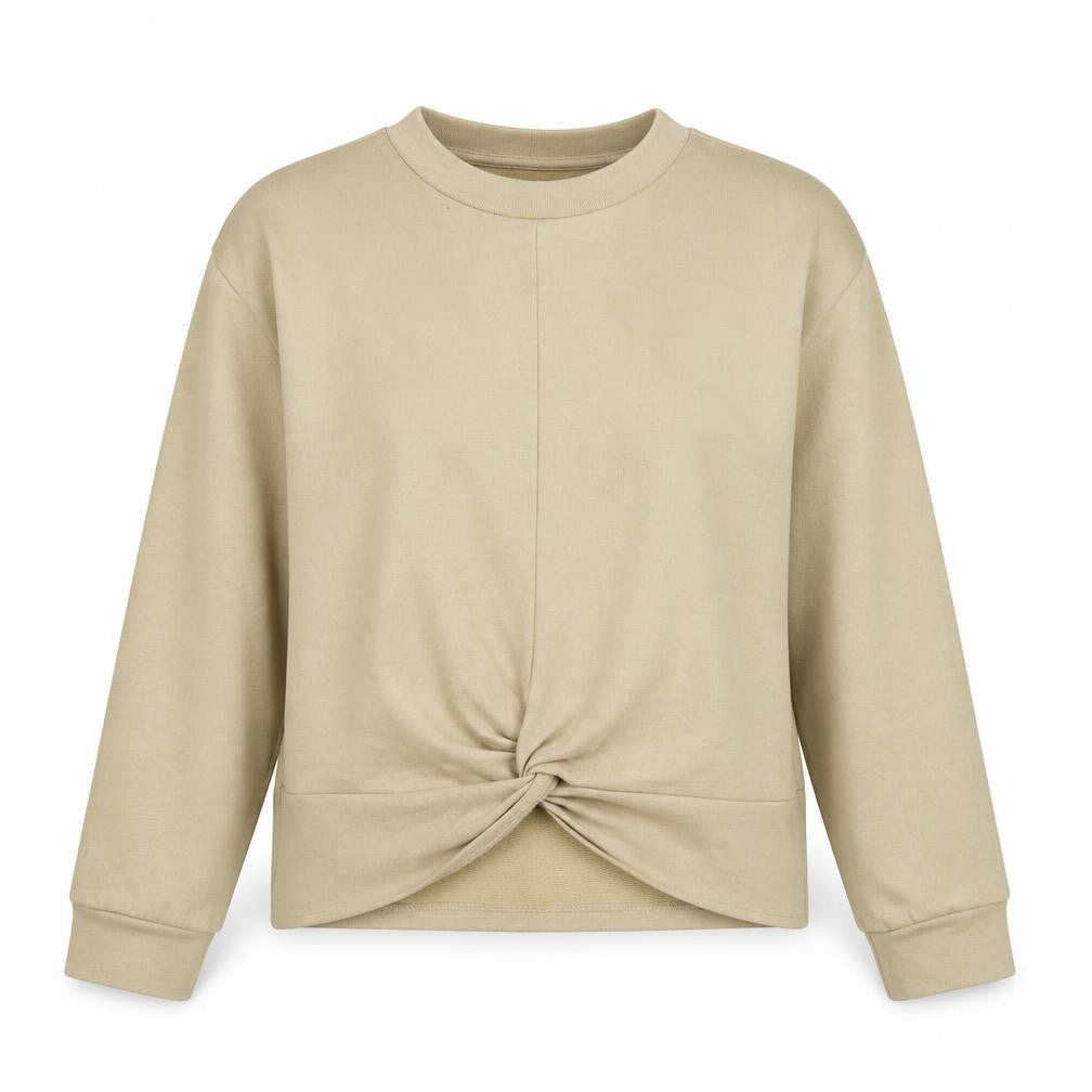 H&M Womens Beige  Cotton Pullover Sweatshirt Size M  Pullover