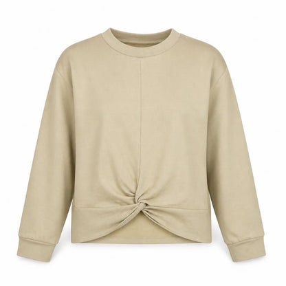 H&M Womens Beige  Cotton Pullover Sweatshirt Size M  Pullover