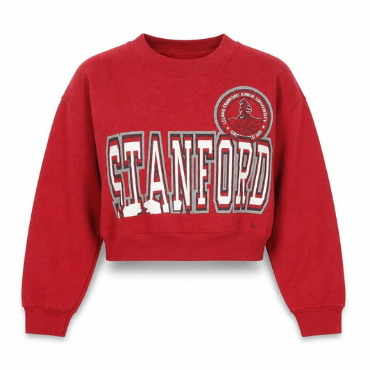 Americas Finest Womens Red  Polyester Pullover Sweatshirt Size L  Pullover - Cropped