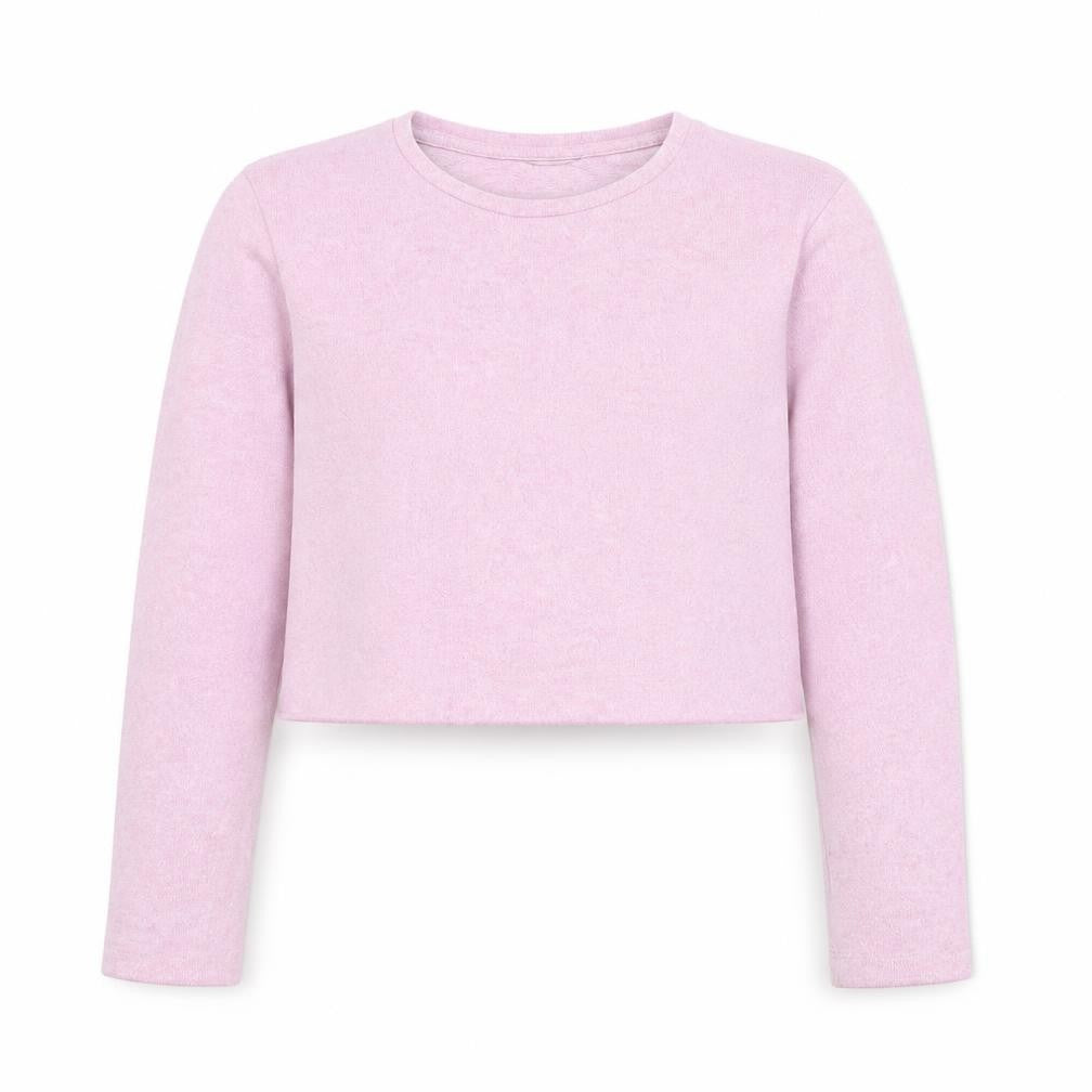 Matalan Girls Pink Round Neck  Polyester Pullover Jumper Size 12 Years  Pullover - Cropped