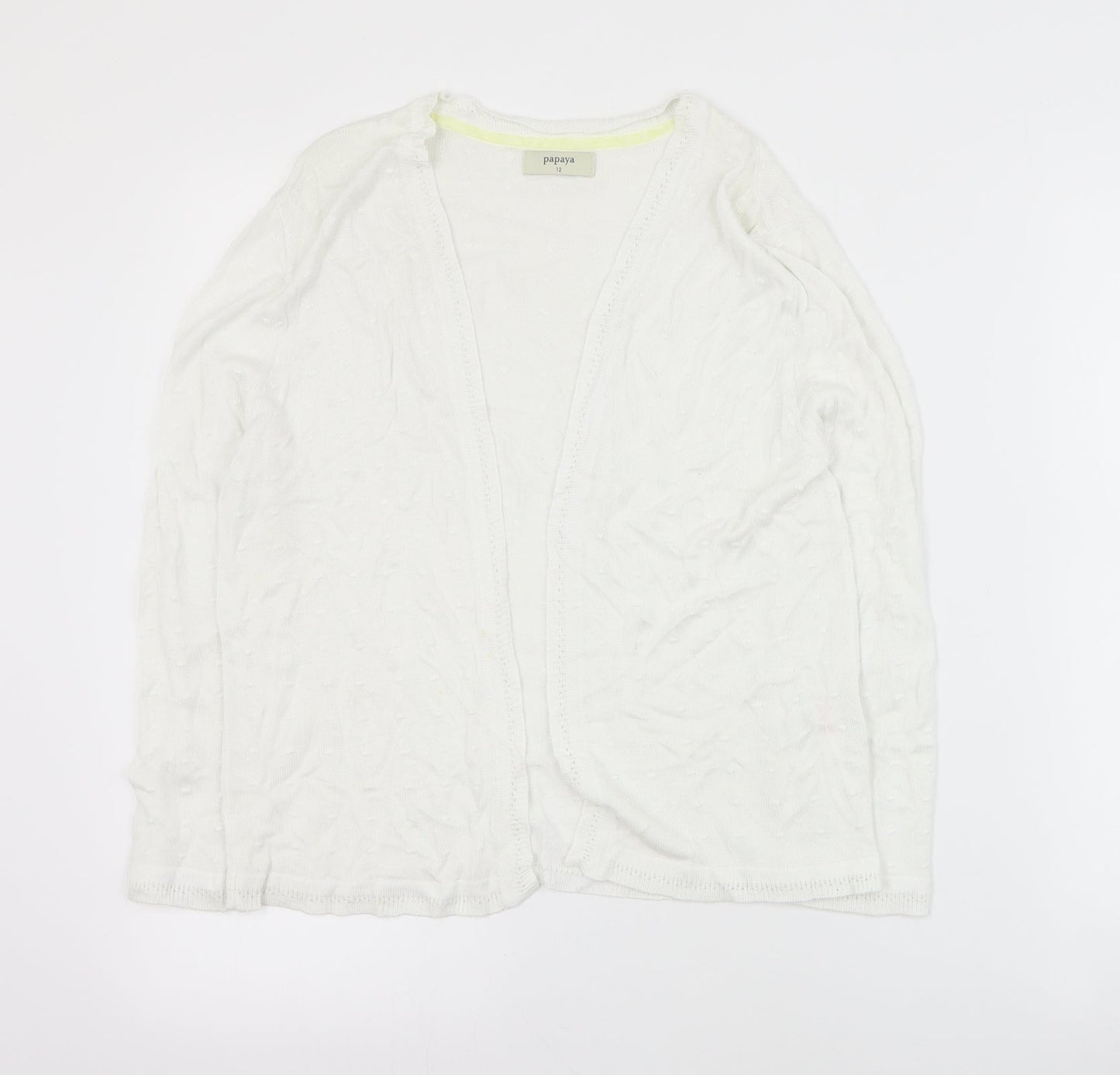 Matalan Womens Ivory V-Neck  Viscose Cardigan Jumper Size 12