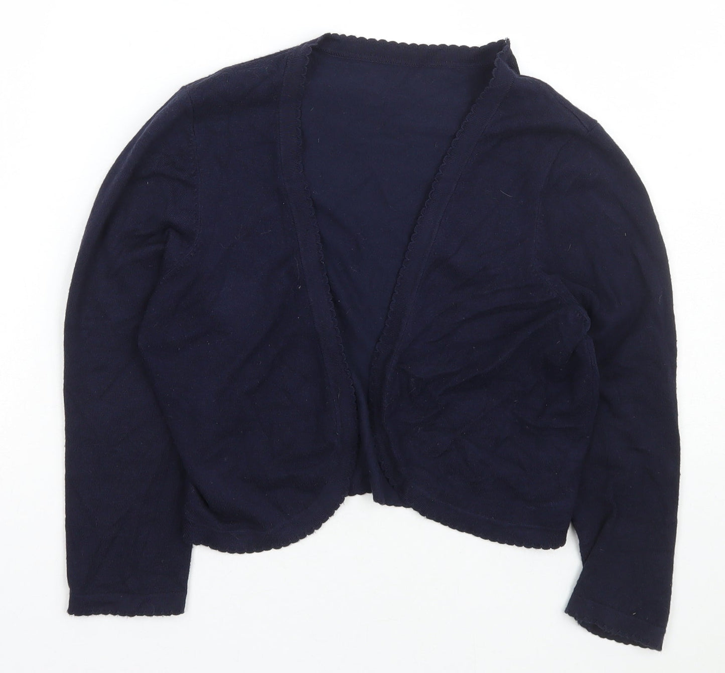 Preworn Womens Blue V-Neck  Viscose Cardigan Jumper Size S