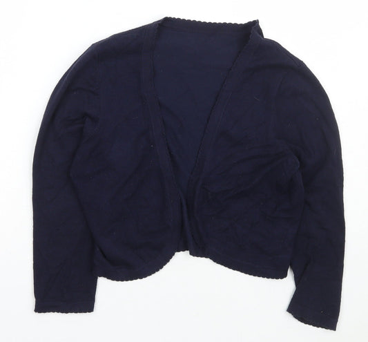 Preworn Womens Blue V-Neck  Viscose Cardigan Jumper Size S