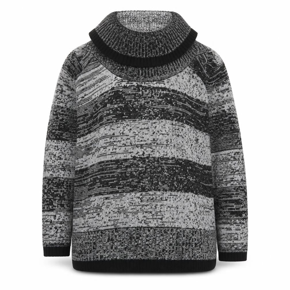 Bonmarché Womens Grey Roll Neck Acrylic Pullover Jumper Size L