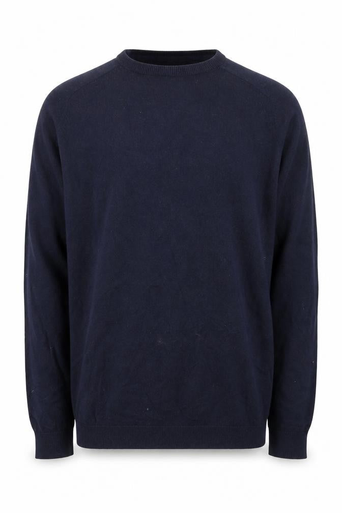 NEXT Mens Blue Square Neck  Cotton Pullover Jumper Size M
