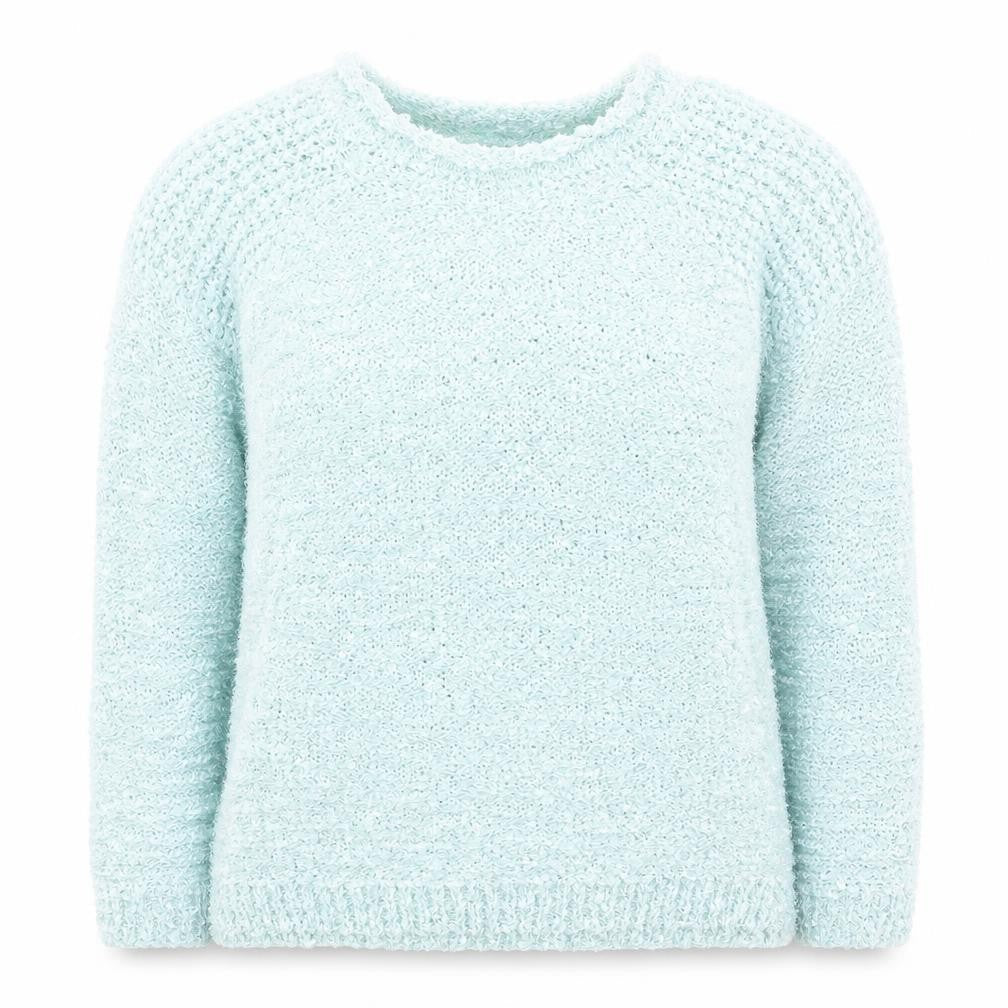 Bonmarché Womens Blue Scoop Neck Nylon Pullover Jumper Size M