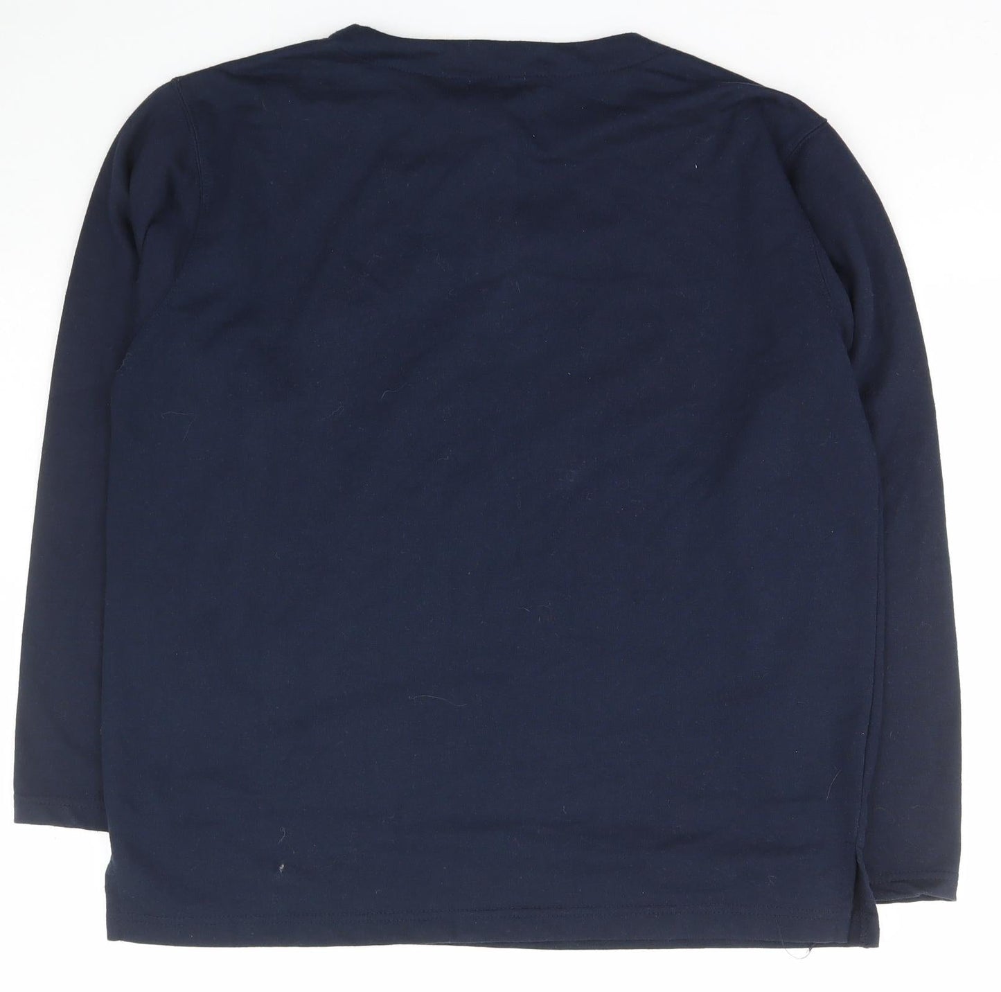 Bonmarché Womens Blue Scoop Neck  Cotton Pullover Jumper Size M