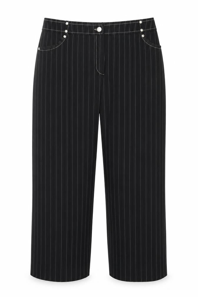 zucchero Womens Black  Polyester Capri Trousers Size 14 L29 in Regular