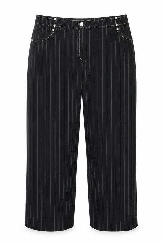 zucchero Womens Black  Polyester Capri Trousers Size 14 L29 in Regular