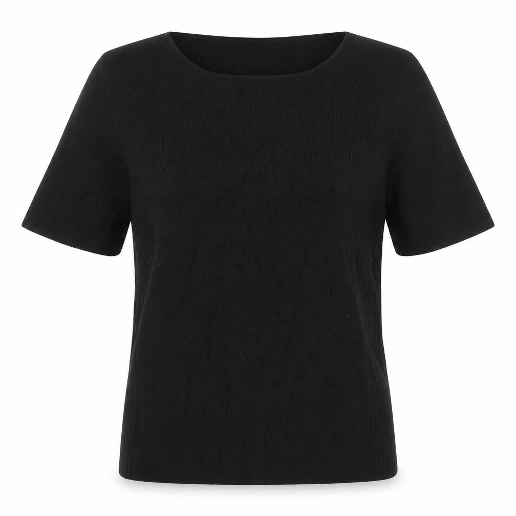 Journal Womens Black Scoop Neck  Viscose Pullover Jumper Size 14