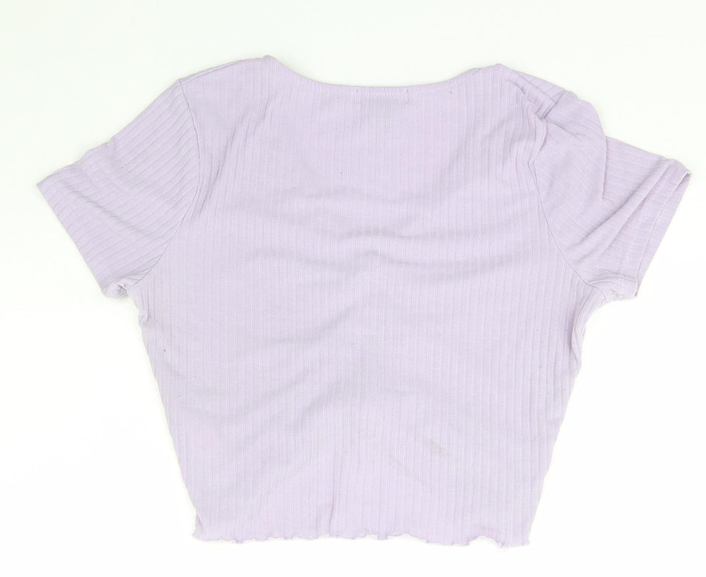 New Look Womens Purple V-Neck  Polyester Pullover Jumper Size 12