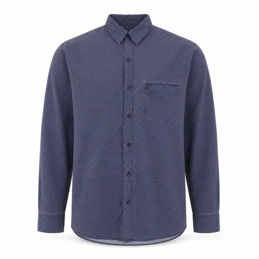 Topman Mens Blue Check Cotton  Button-Up Size M Collared