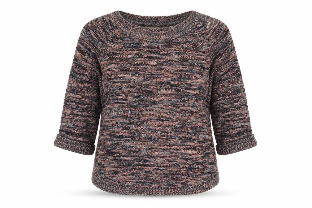 BHS Womens Multicoloured Round Neck  Acrylic Pullover Jumper Size 16