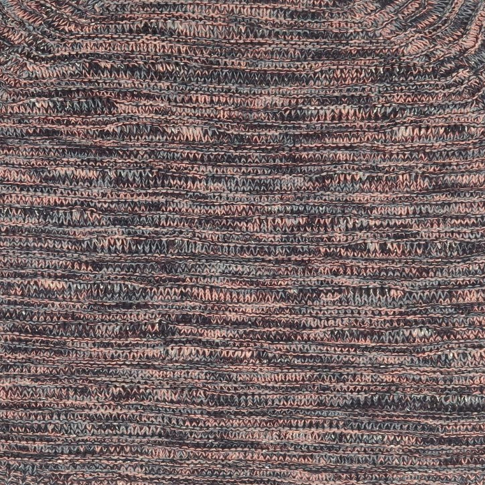 BHS Womens Multicoloured Round Neck  Acrylic Pullover Jumper Size 16