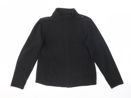 Marks & Spencer Womens Black Collared  Polyester Pullover Jumper Size 14