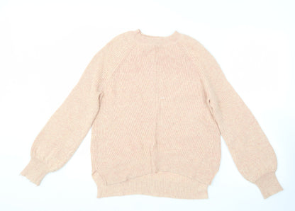 Marks & Spencer Womens Pink Round Neck  Polyamide Pullover Jumper Size S