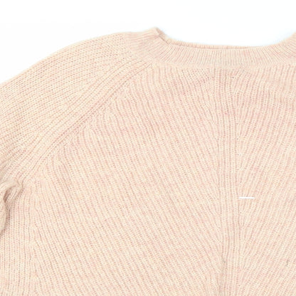Marks & Spencer Womens Pink Round Neck  Polyamide Pullover Jumper Size S