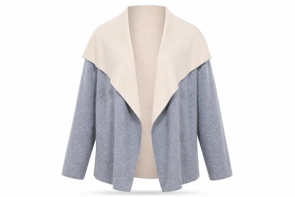 Atmosphere Womens Blue V-Neck  Cotton Cape Jumper Size M