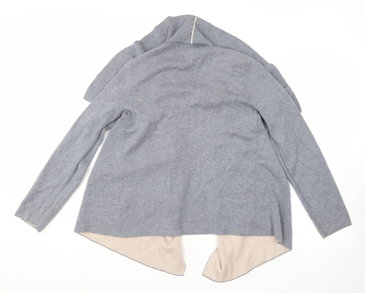 Atmosphere Womens Blue V-Neck  Cotton Cape Jumper Size M