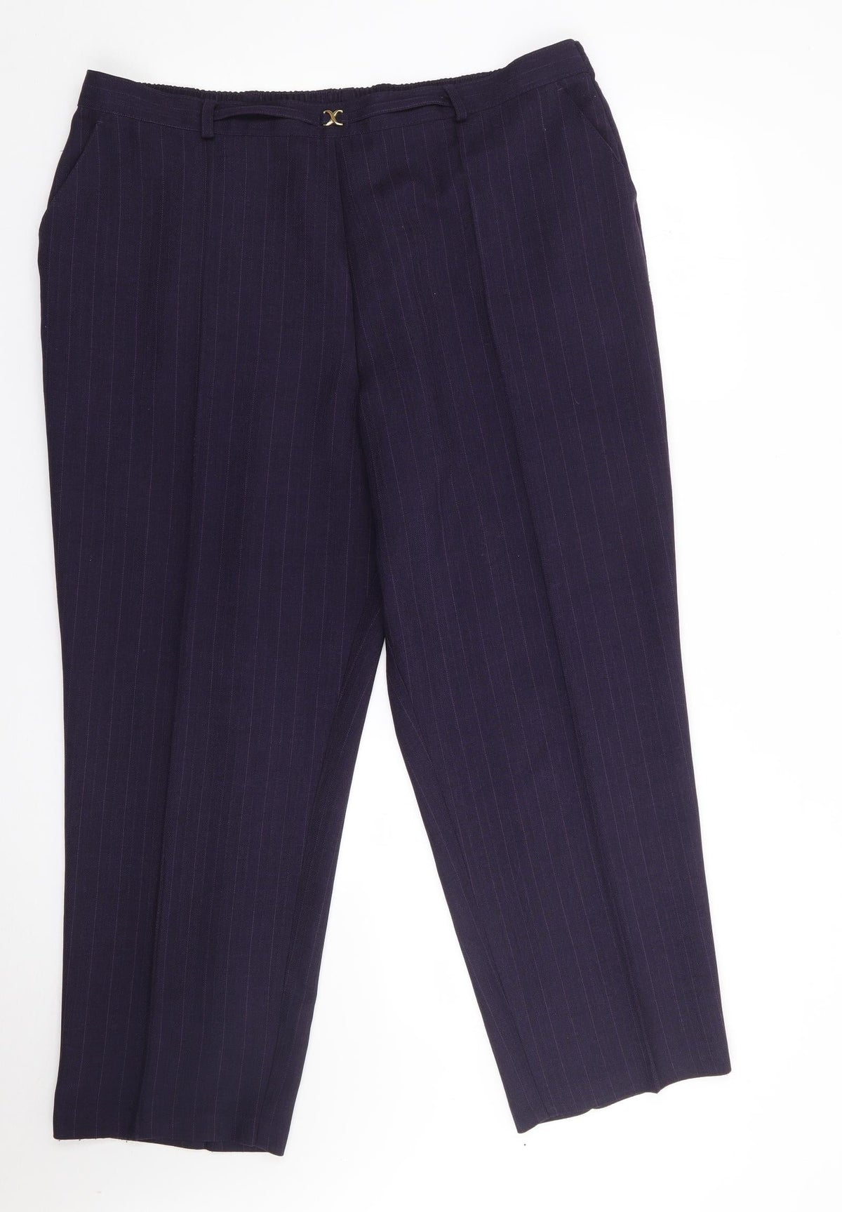 Preworn Womens Purple  Polyester Trousers  Size 37 in L27 in Regular