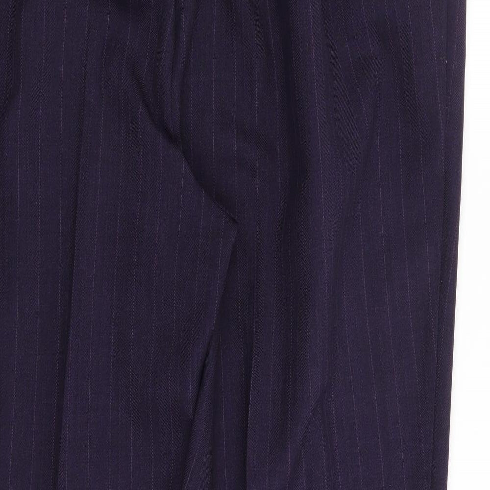 Preworn Womens Purple  Polyester Trousers  Size 37 in L27 in Regular