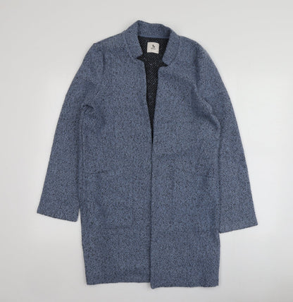 Preloved TU Womens Blue V-Neck  Polyester Cardigan Jumper Size S - Front