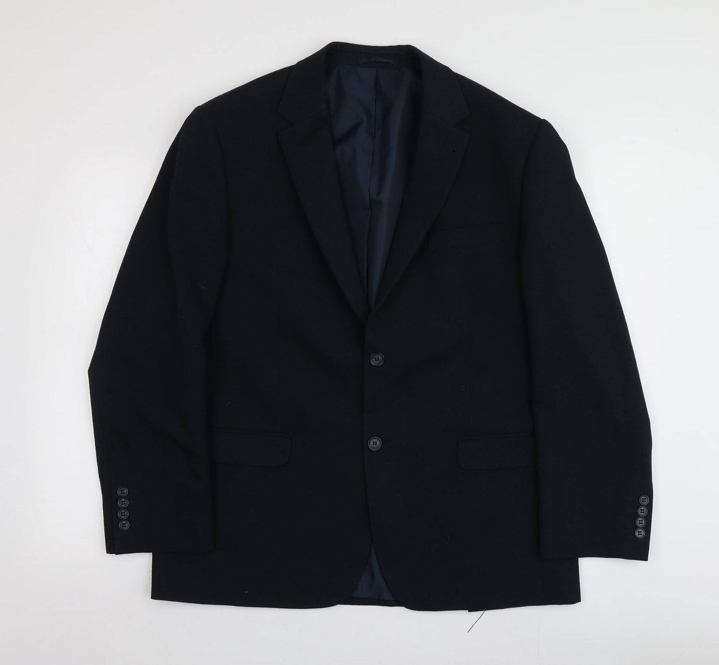 Lee Greenwood Mens Blue  Polyester Jacket Suit Jacket Size S