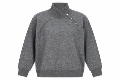 Next Womens Grey High Neck  Viscose Pullover Jumper Size L