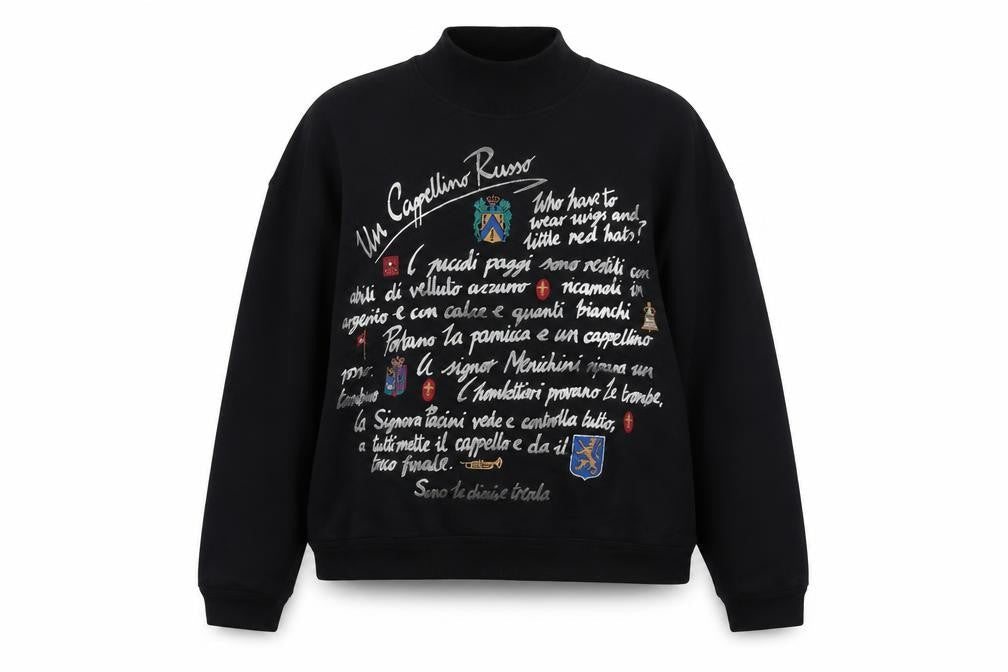 St Michael Womens Black Geometric 100% Cotton Pullover Sweatshirt Size 10