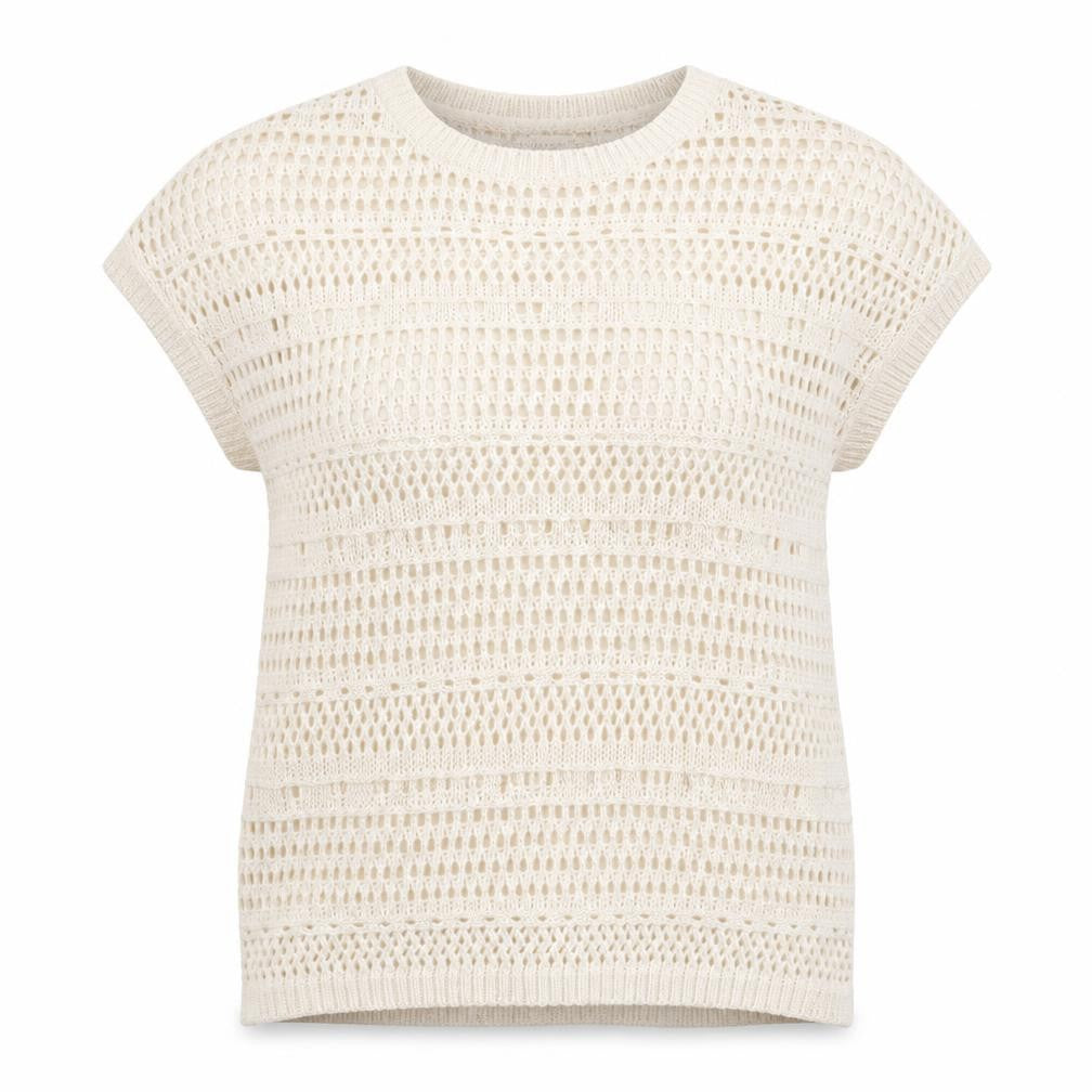 F&F Womens Ivory Round Neck  Acrylic Pullover Jumper Size 6