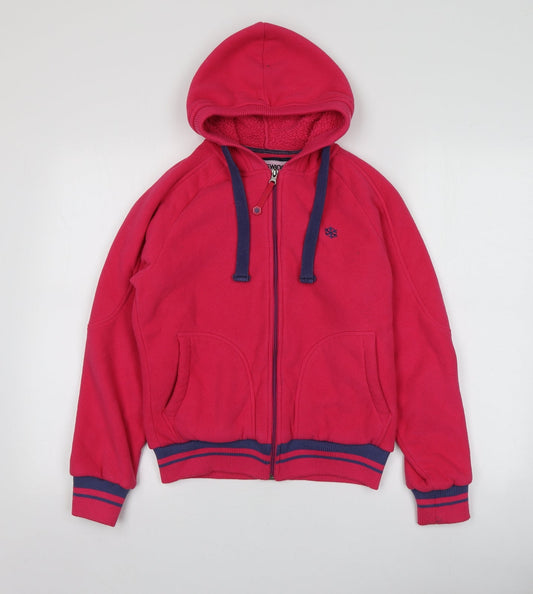 Backswing Womens Pink  Polyester Full Zip Hoodie Size 10